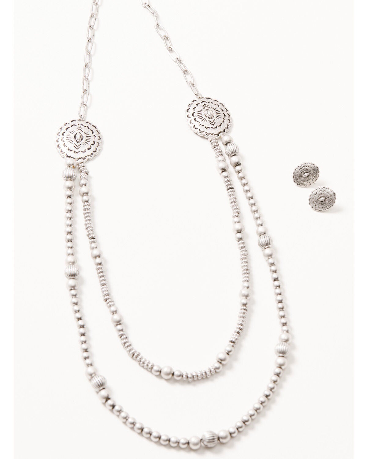 Shyanne Women's Shiloh Ridge Layered Jewelry Set - 2 Piece, Silver, hi-res