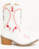 Image #2 - Dingo Girls' Queen A Hearts Western Boots - Snip Toe, White, hi-res
