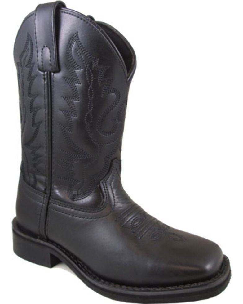 Smoky Mountain Youth Boys' Black Outlaw Cowboy Boots Square Toe