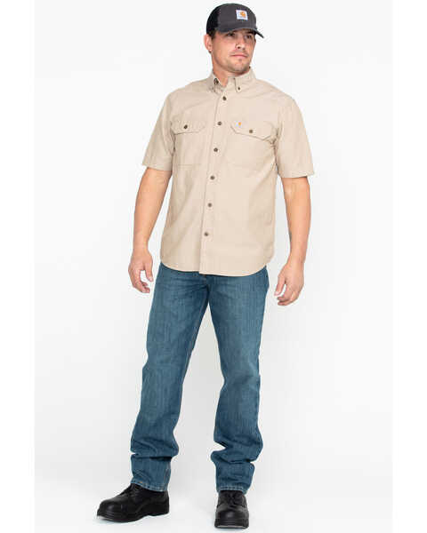 Image #7 - Carhartt Men's Short Sleeve Chambray Shirt, , hi-res