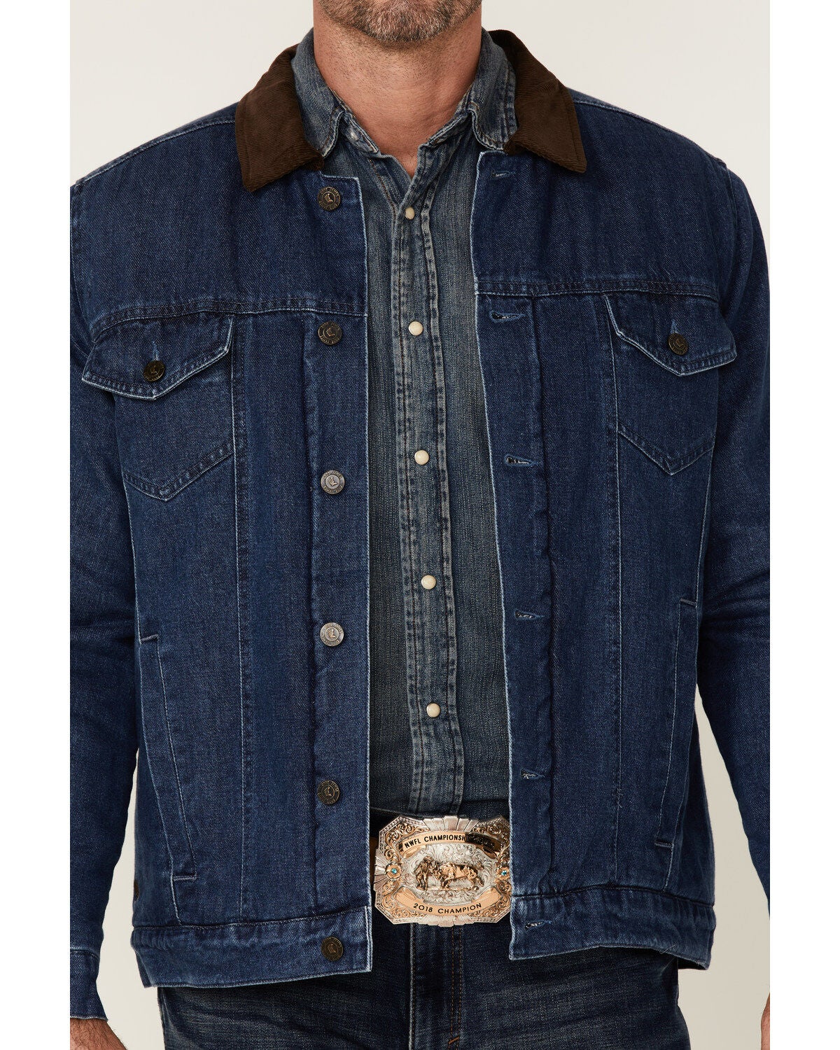 Image #4 - Cody James Men's Grand Teton 3.0 Sherpa-Lined Button-Front Denim Jacket , , hi-res