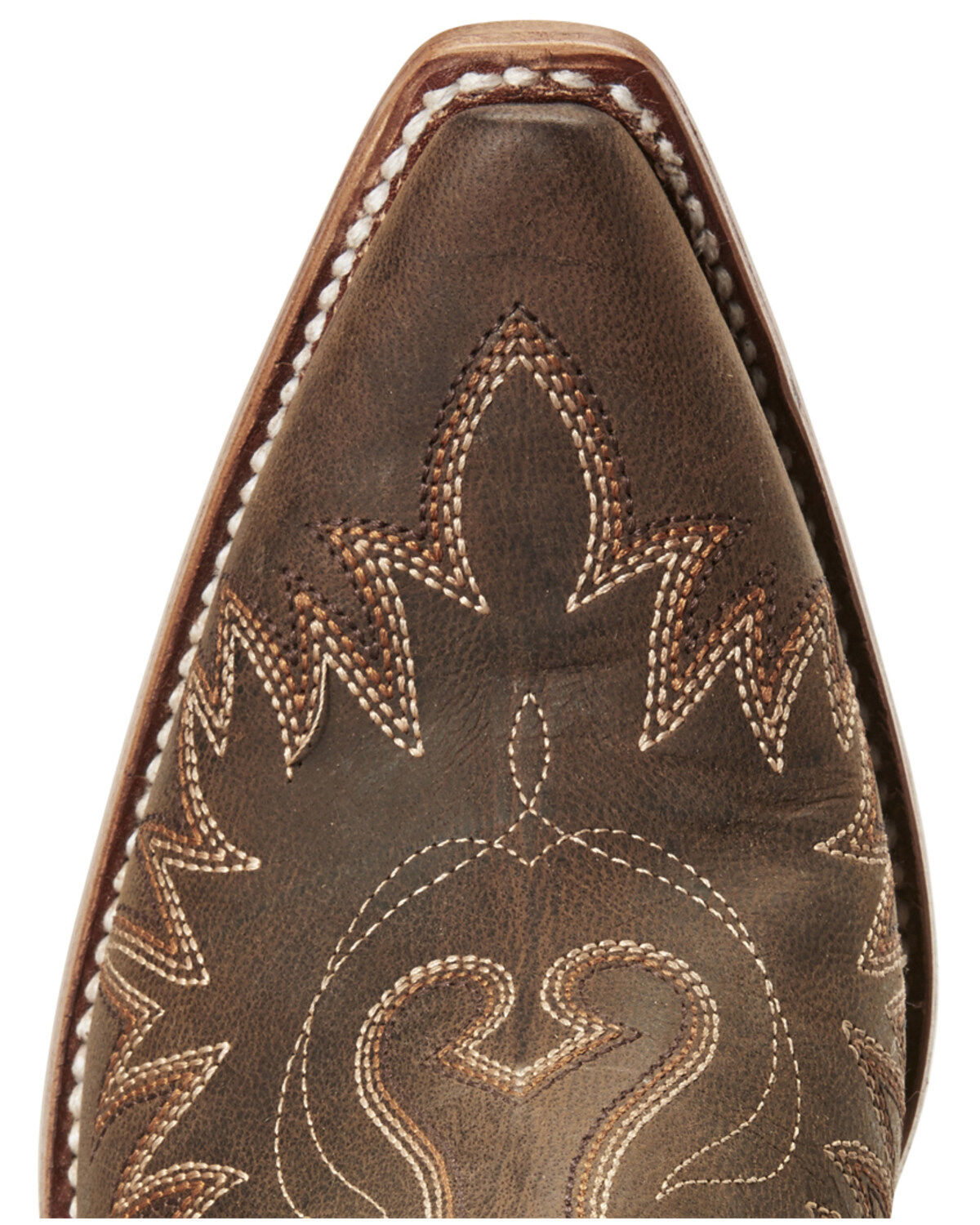 Image #4 - Ariat Women's Dixon Weathered Western Booties - Snip Toe, Brown, hi-res