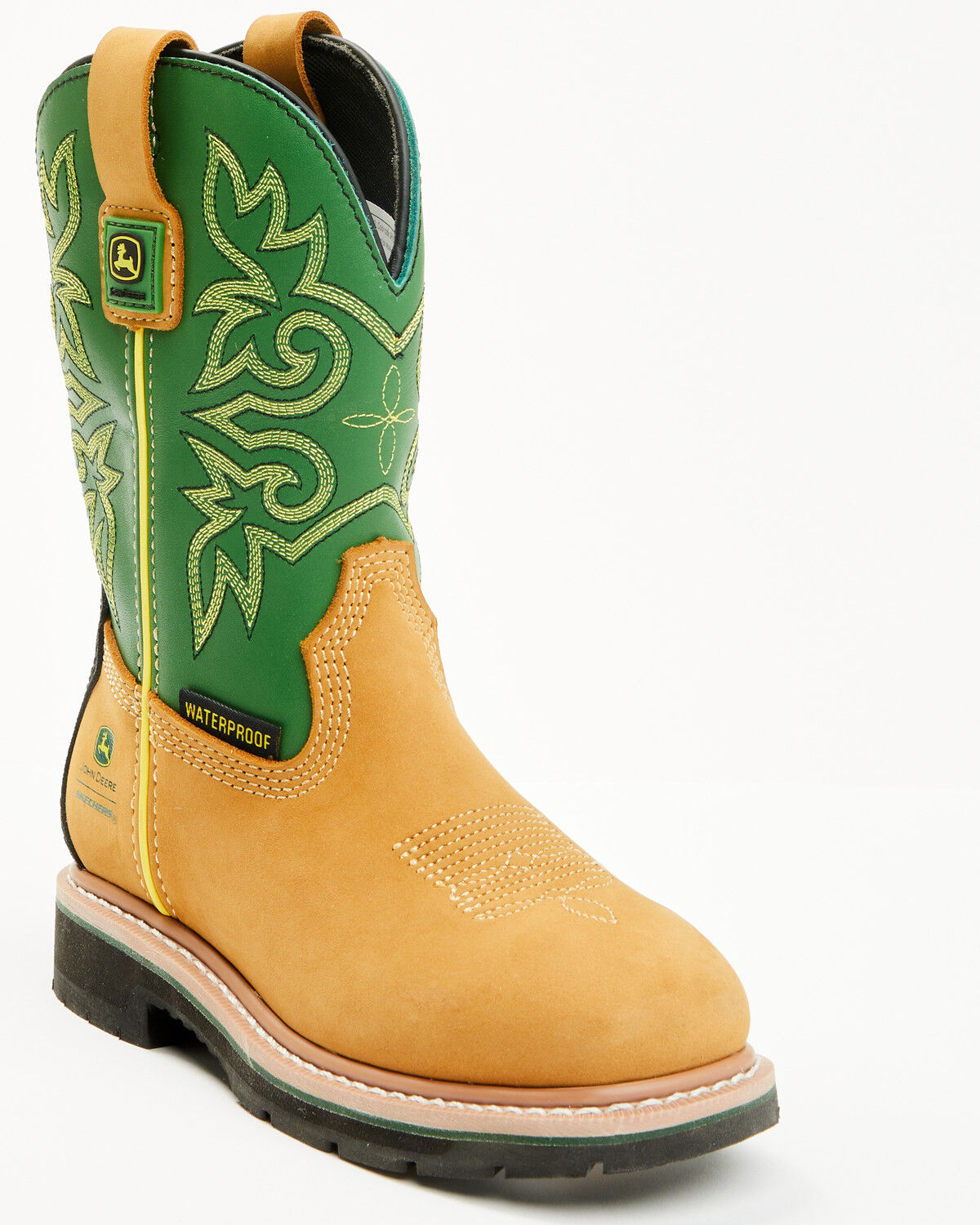 Image #1 - Skechers X John Deere Boys' Rowood Boulder Valley Waterproof Boots - Round Toe, Green, hi-res
