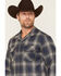 Image #2 - Pendleton Men's Board Ombre Plaid Print Long Sleeve Button-Down Shirt Jacket, Charcoal, hi-res