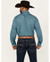 Image #4 - Wrangler Retro Men's Geo Print Long Sleeve Snap Western Shirt, Teal, hi-res