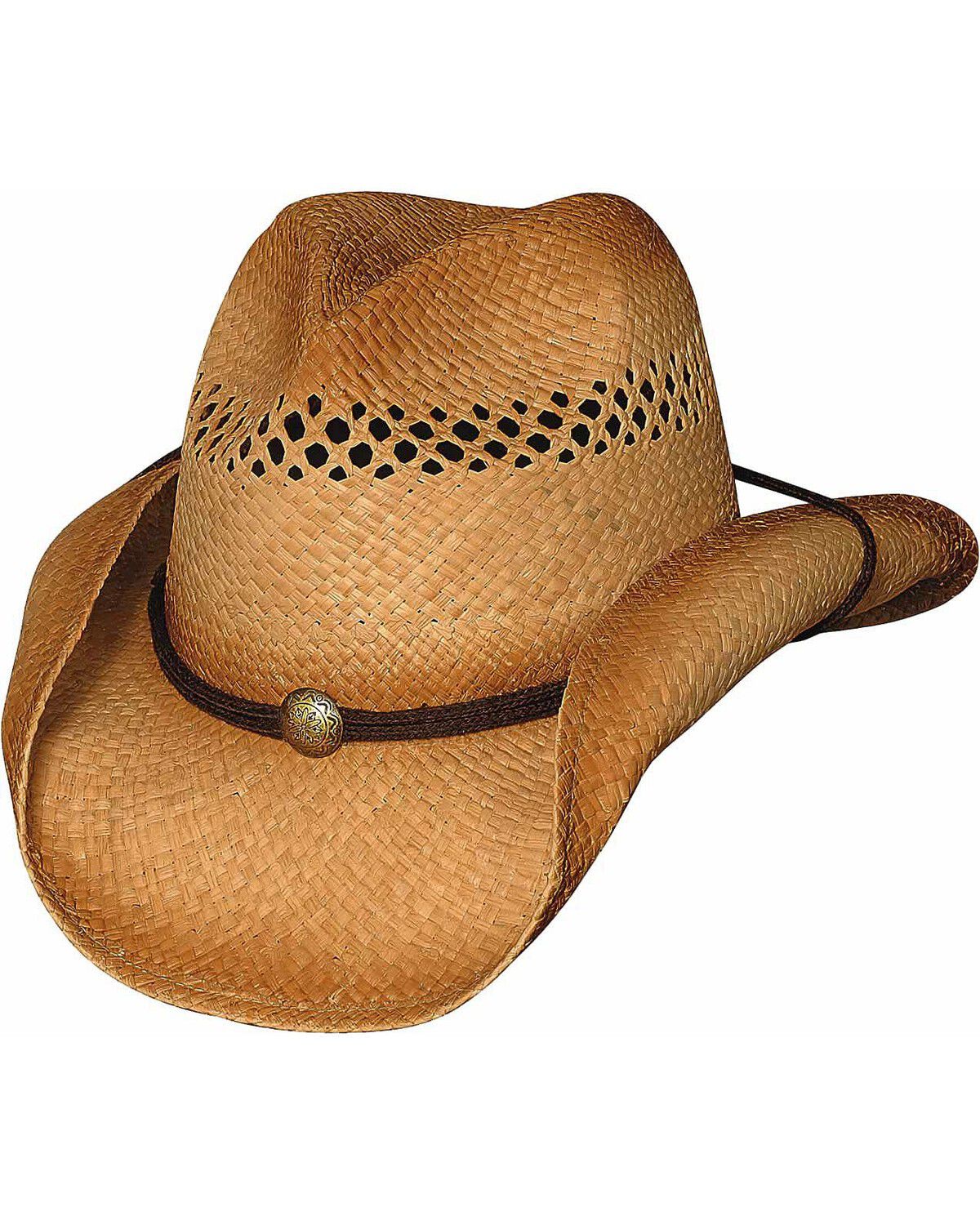 Image #1 - Bullhide Blaze Raffia Straw Cowboy Hat, Natural, hi-res