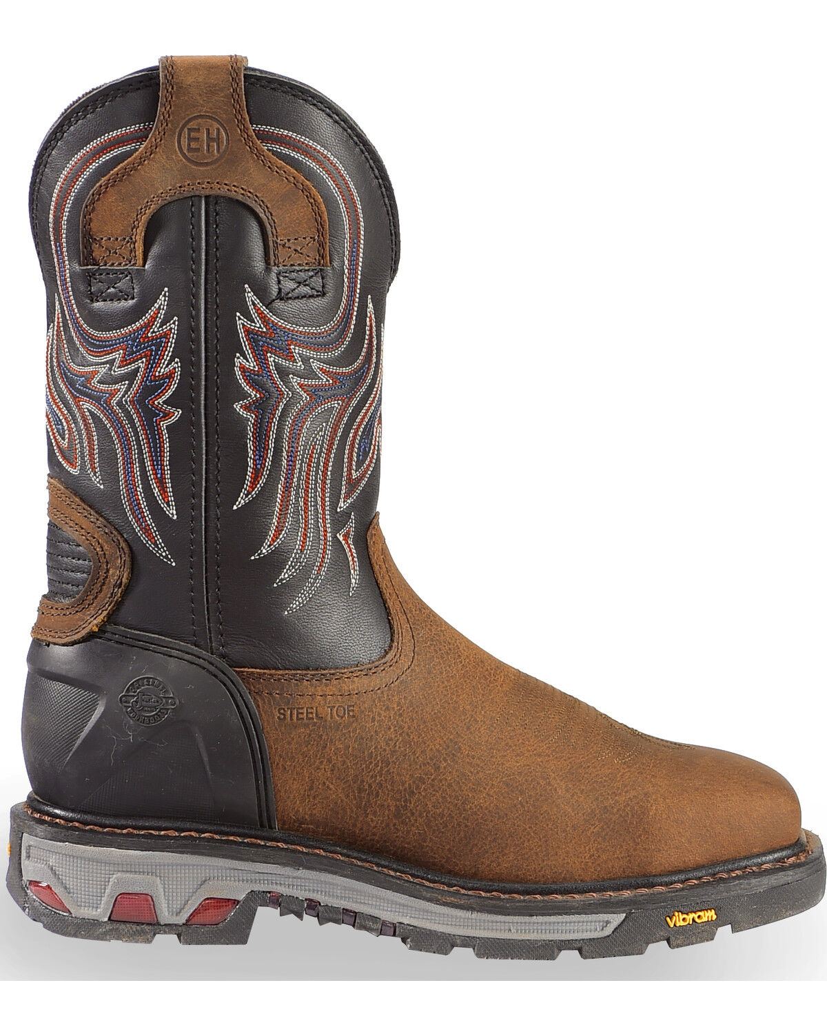 Image #2 - Justin Men's Tanker Western Work Boots - Steel Toe, Timber, hi-res