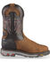 Image #2 - Justin Men's Tanker Western Work Boots - Steel Toe, Timber, hi-res