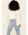 Image #3 - Shyanne Women's Rib Knit Mock Neck Bell Sleeve Top, Ivory, hi-res
