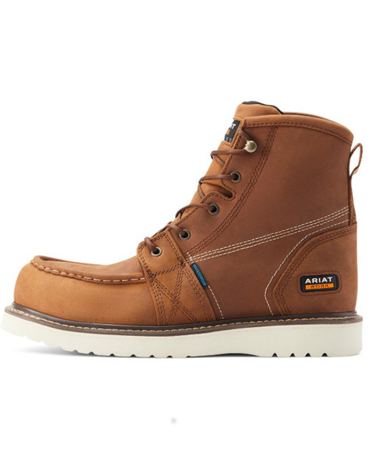 Image #2 - Ariat Men's Rebar 6" Waterproof Work Boots - Composite Toe, Brown, hi-res