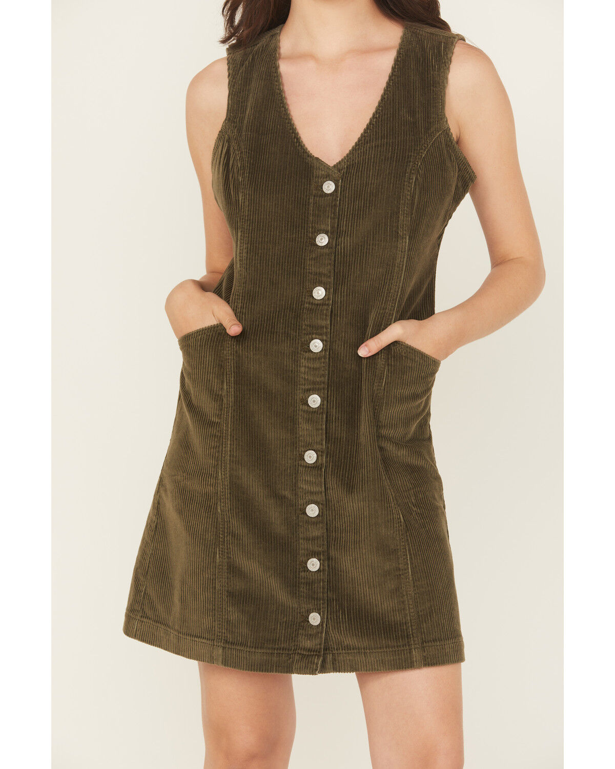 Levi's Women's Vianna Sleeveless Button-Down Corduroy Dress