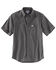 Image #2 - Carhartt Men's Rugged Flex Rigby Short Sleeve Work Shirt - Tall , Charcoal, hi-res