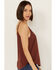 Image #2 - Shyanne Women's Crochet Trim Faux Suede Cami, Brown, hi-res