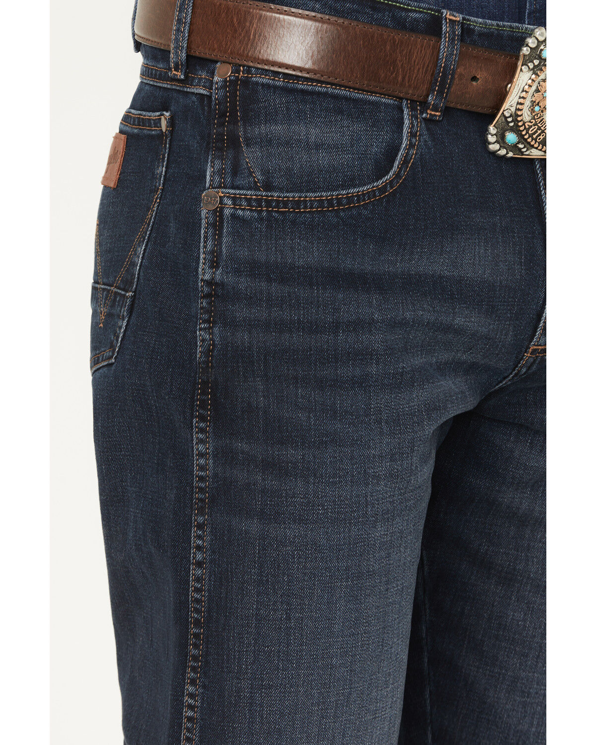 Image #2 - Wrangler Retro Men's 88MWZ Tilden Dark Wash Slim Straight Stretch Denim Jeans, Dark Wash, hi-res