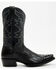 Image #2 - Dan Post Men's Exotic Ostrich Western Boots - Snip Toe, Black, hi-res
