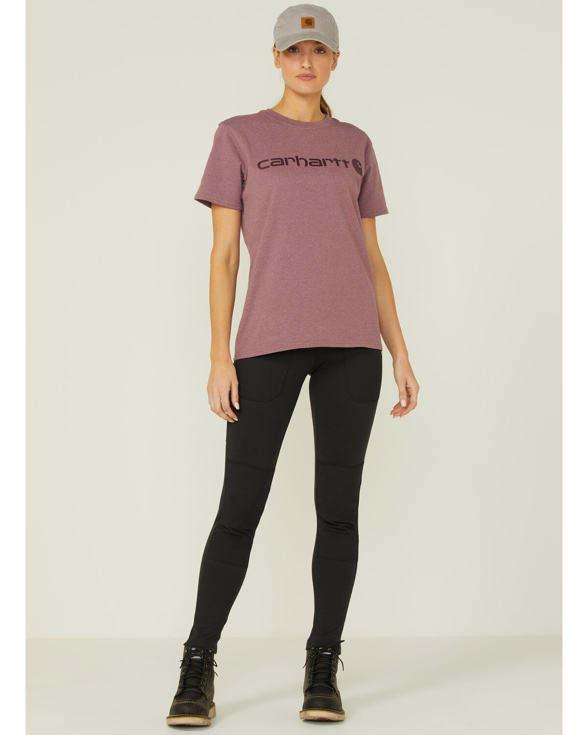 Image #1 - Carhartt Women's Force Utility Knit Leggings, Grey, hi-res