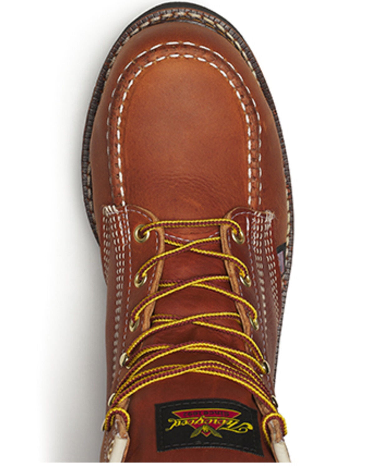 Image #4 - Thorogood Men's 6" American Heritage MAXWear 90 Moc Work Boots - Steel Toe, Brown, hi-res