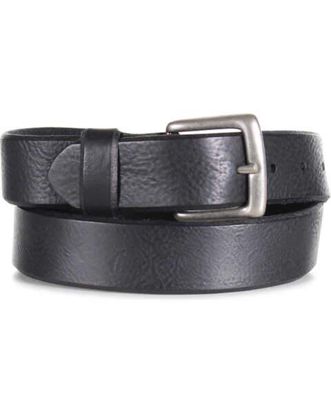 Image #1 - American Worker Men's Distressed Leather Belt, Black, hi-res
