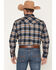Image #4 - Cody James Men's Sequoia Plaid Print Long Sleeve Snap Flannel Shirt, Blue, hi-res