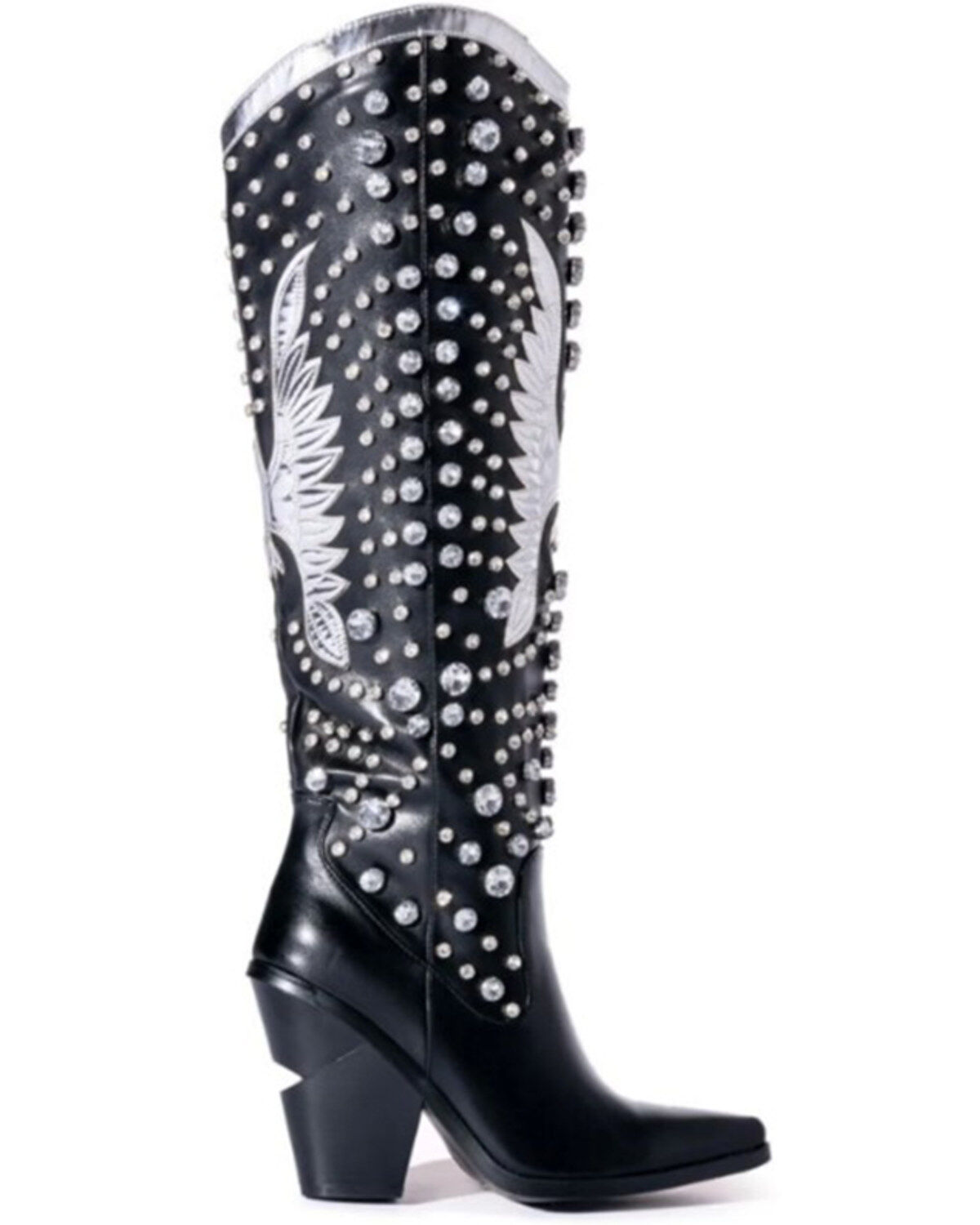 Product Name:  Azalea Wang Women's Upbeat Rhinestone Western Boots - Pointed Toe