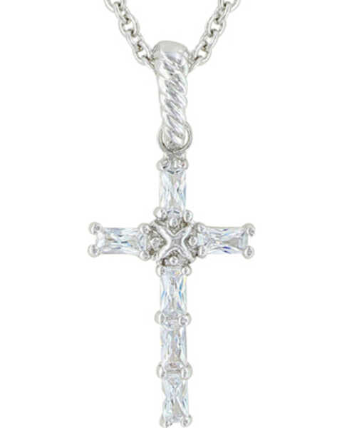 Image #2 - Montana Silversmiths Women's Acadian Cross Necklace, Silver, hi-res