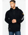 Image #1 - Hawx Men's Logo Sleeve Hooded Work Sweatshirt, Black, hi-res