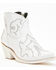 Liberty Black Women's Mae Studded Fashion Western Booties - Snip Toe , White, hi-res