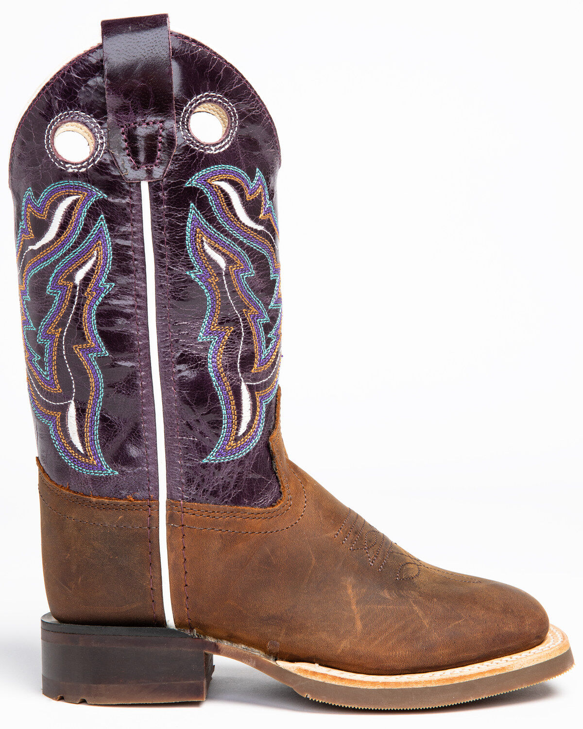 Image #2 - Shyanne Girls' Full-Grain Leather Western Boots - Square Toe, , hi-res