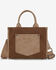 Image #2 - Wrangler Women's Buckle Crossbody Carry Large Tote, Brown, hi-res