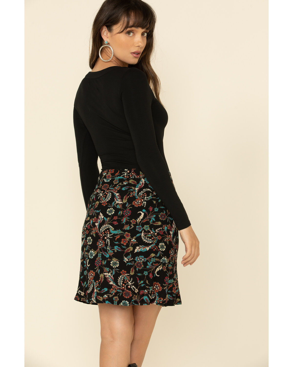 Womens floral skirt clearance