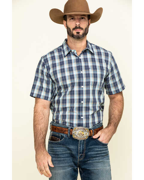 Image #1 - Gibson Men's Honky Tonk Plaid Short Sleeve Western Shirt , , hi-res