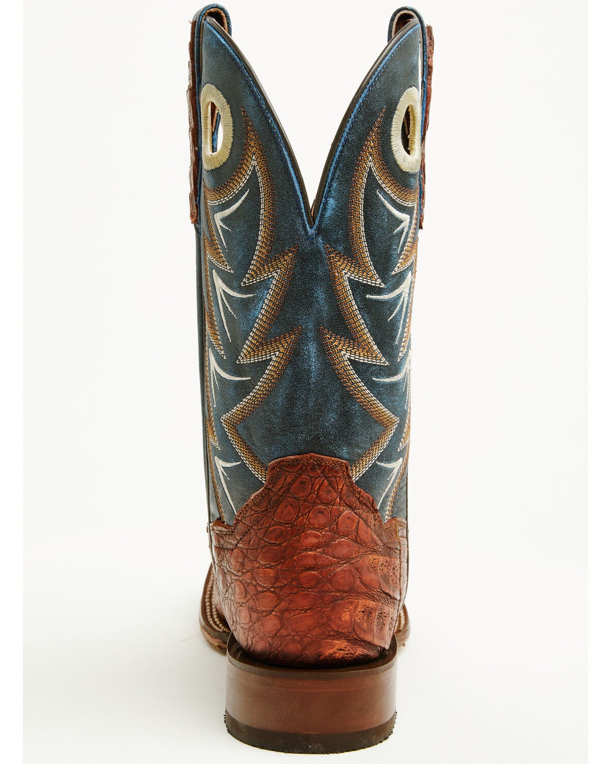 Image #5 - Dan Post Men's Marsh Exotic Caiman Western Boots - Broad Square Toe, Cognac, hi-res