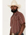 Cody James Men's Guerrero Stripe Snap Western Shirt , Burgundy, hi-res