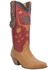 Image #1 - Dingo Women's Love Rocks Leather Underlay Western Boot - Snip Toe, Tan, hi-res
