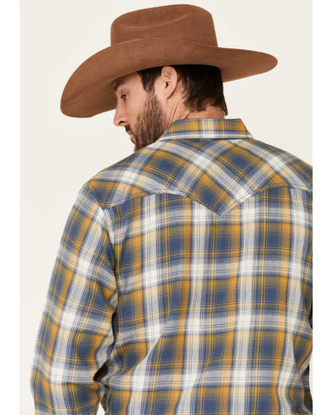 Image #5 - Ariat Men's Moss Alhambra Retro Plaid Print Long Sleeve Snap Western Shirt , Green, hi-res