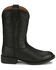 Image #2 - Justin Women's Stampede Western Boots - Round Toe, Black, hi-res