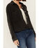 Image #3 - White Crow Women's Denim Knit Cropped Shacket, Black, hi-res