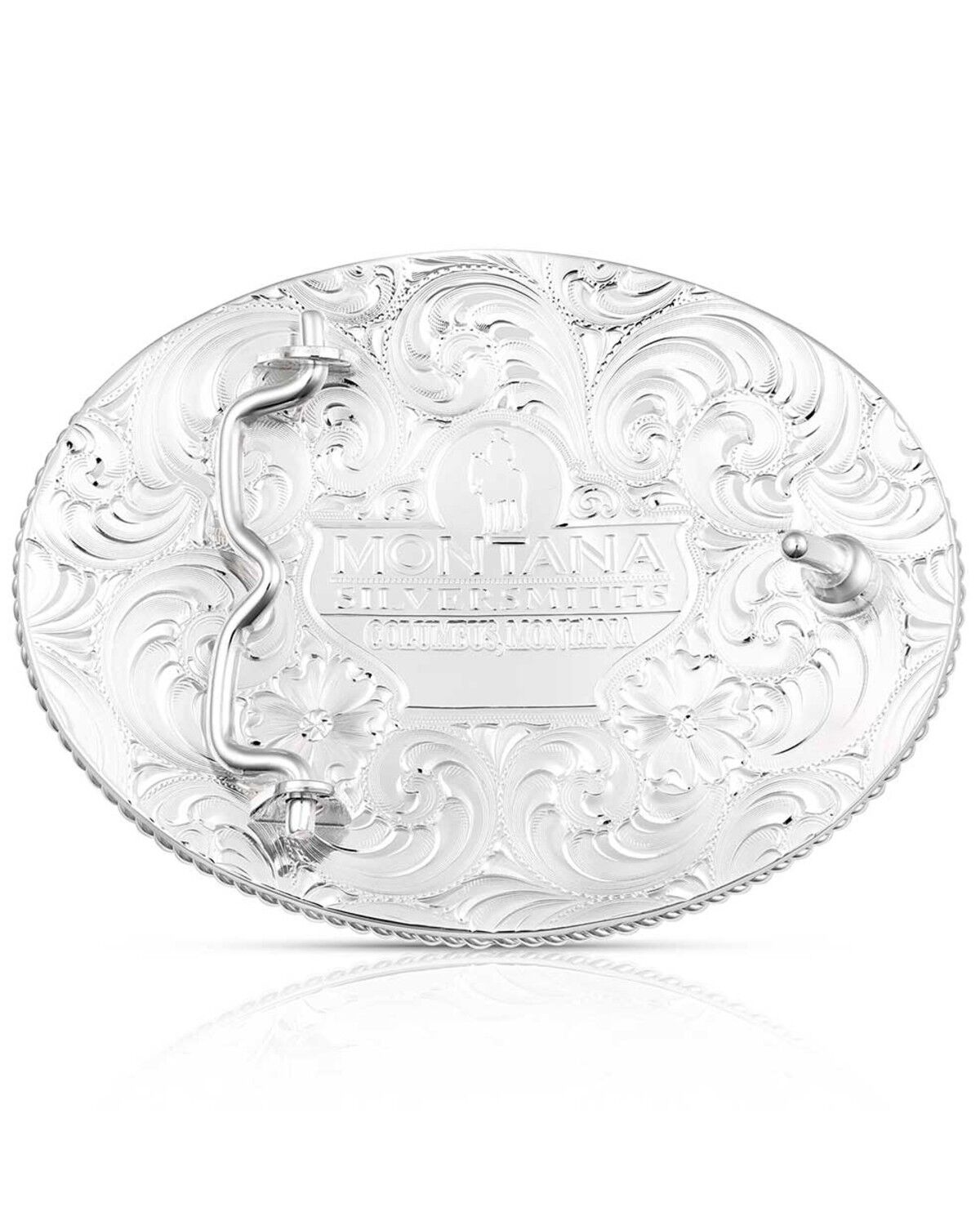 Image #2 - Montana Silversmiths Men's Engraved Christian Cowboy Belt Buckle, Multi, hi-res