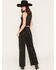Image #3 - Cello Women's High Rise Rhinestone Wide Leg Stretch Denim Jeans, Black, hi-res
