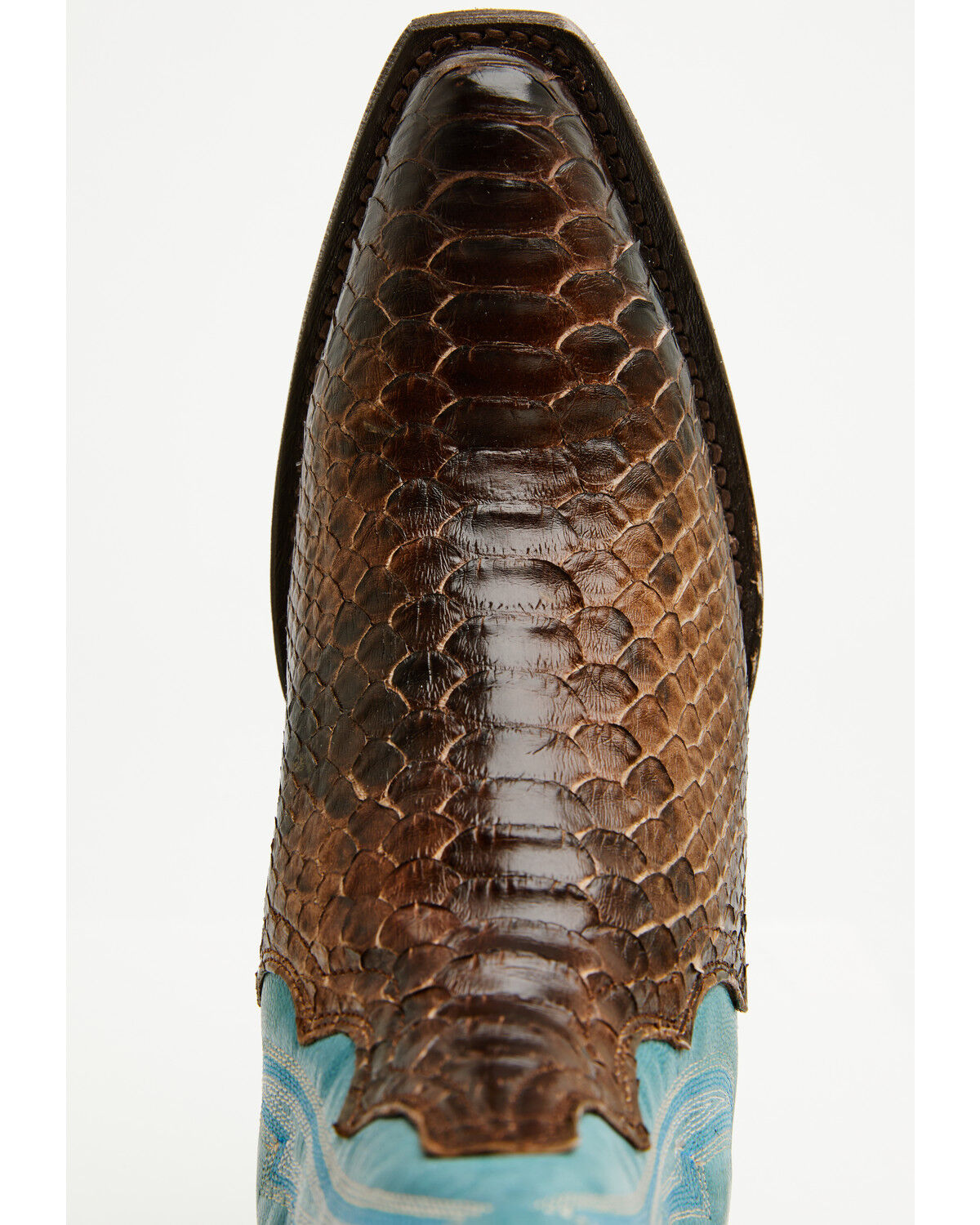Image #6 - Tanner Mark Women's Exotic Python Tall Western Boots - Snip Toe, Honey, hi-res