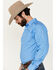 Image #2 - Ariat Men's Wrinkle Free Russel Geo Print Long Sleeve Button-Down Western Shirt , Blue, hi-res