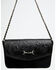 Image #2 - Shyanne Women's Marlowe Tooled Leather Horse Bit Shoulder Bag, Black, hi-res