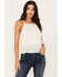 Image #1 - Idyllwind Women's Magda Embroidered Peplum Tank, Ivory, hi-res