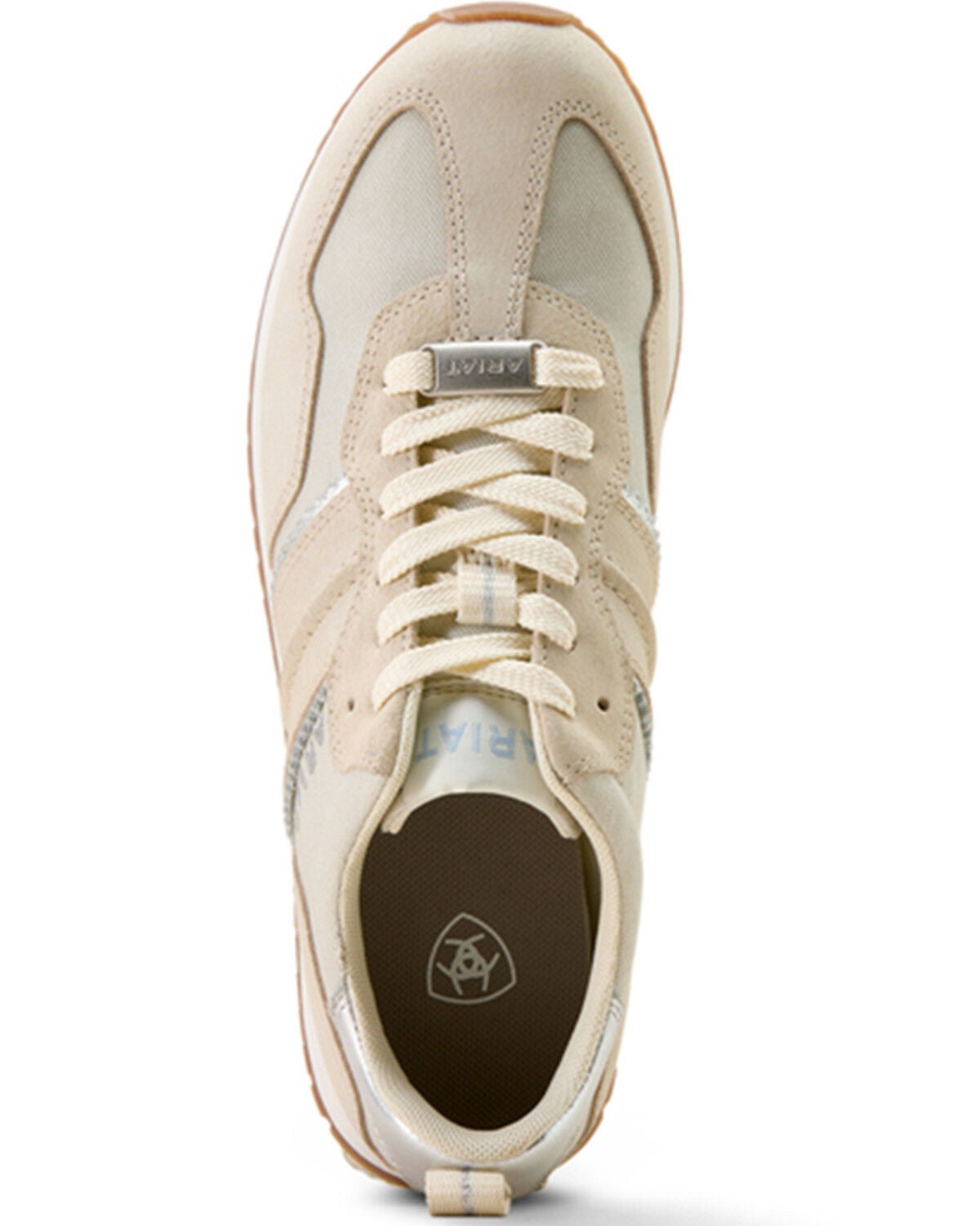 Image #4 - Ariat Women's Ranch Runner Casual Shoes, Cream, hi-res