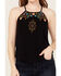 Image #3 - Idyllwind Women's Surrey Embroidered And Beaded Halter Top, Black, hi-res