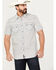 Moonshine Spirit Men's Striped Short Sleeve Western Snap Shirt, White, hi-res