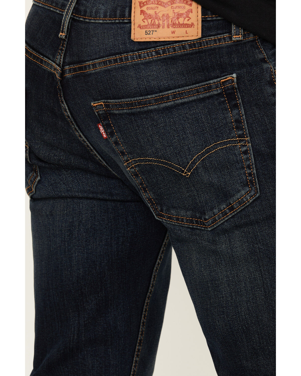 Image #4 - Levi's Men's 527 Sequoia Dark Wash Slim Bootcut Stretch Denim Jeans, Dark Wash, hi-res