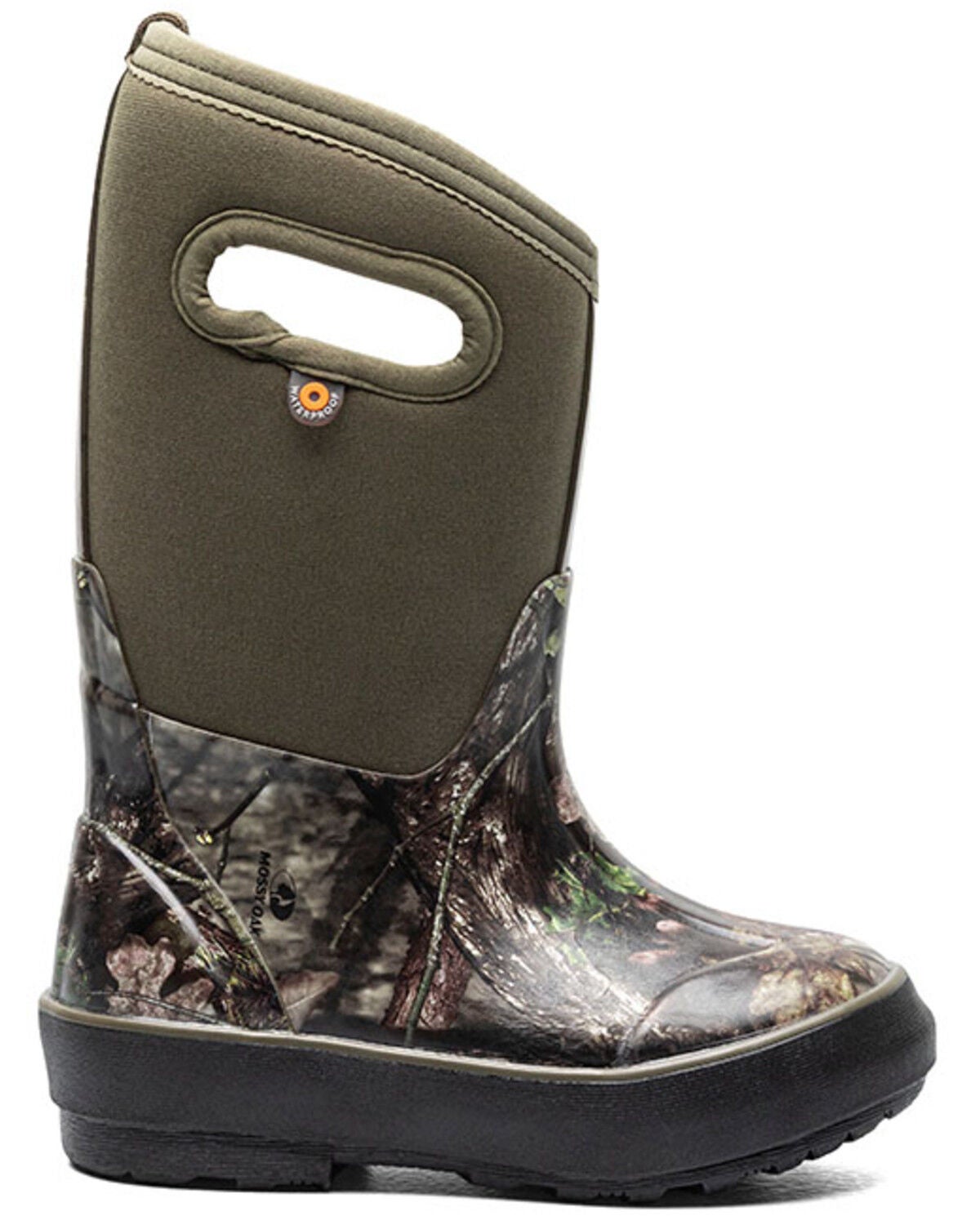 Image #2 - Bogs Boys' Classic Mossy Oak Rubber Boots - Round Toe, Grey, hi-res