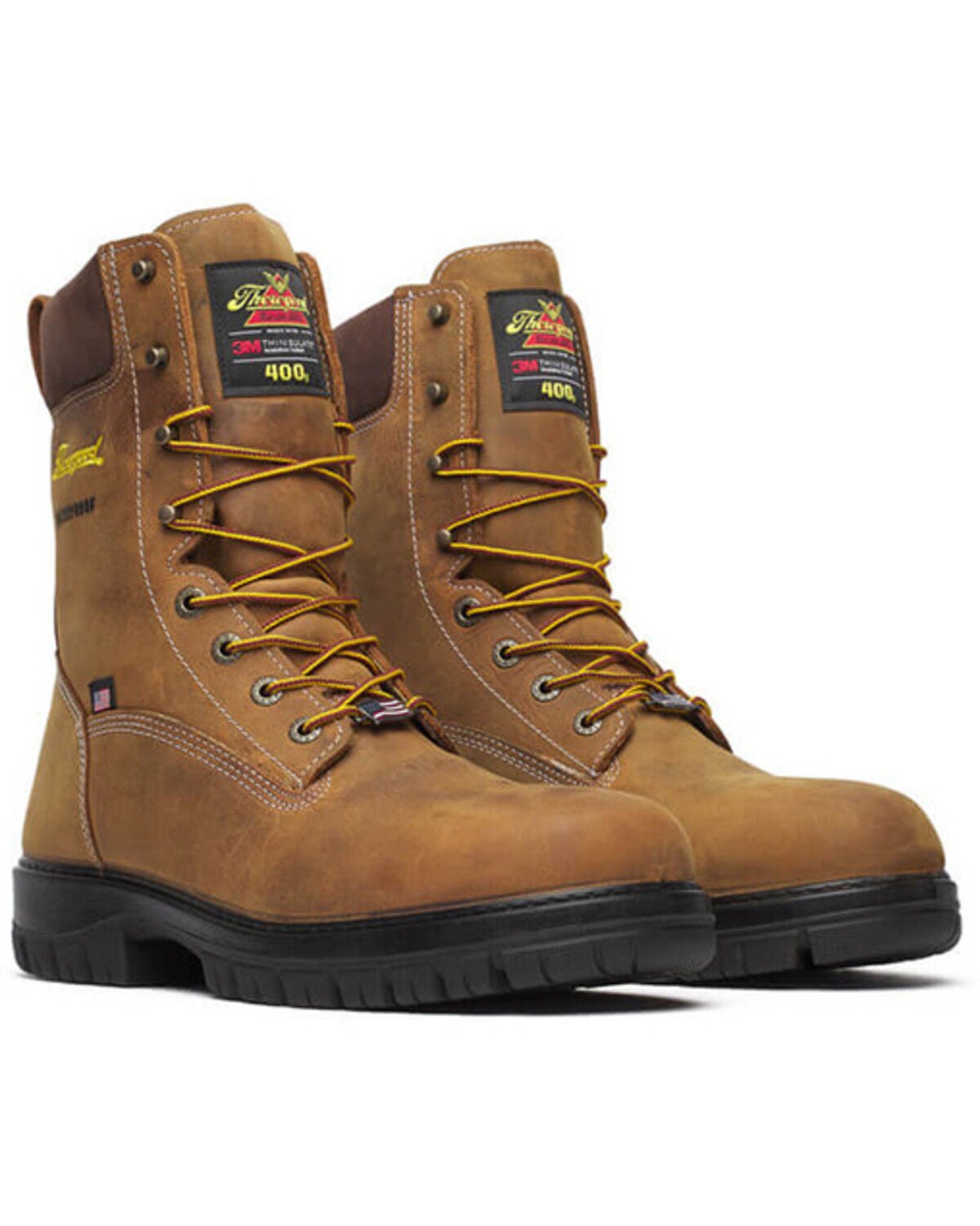 Thorogood Men's 8" Genesis Waterproof Insulated Work Boots - Nano Toe, Brown, hi-res