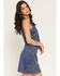Image #2 - Idyllwind Women's Morningside Star Studded Faux Suede Snap Vest, Dark Blue, hi-res